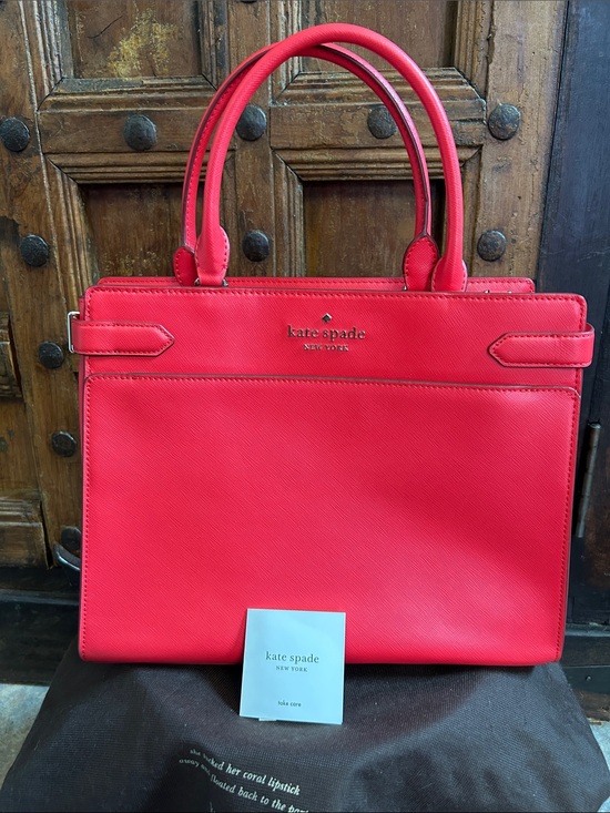 kate spade Handbags - Kate Spade Staci Red Saffiano leather Satchel Crossbody